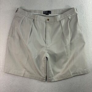 Polo Ralph Lauren Tyler Chino Short Men 40x8 Beige Pleated Preppy Vintage Summer